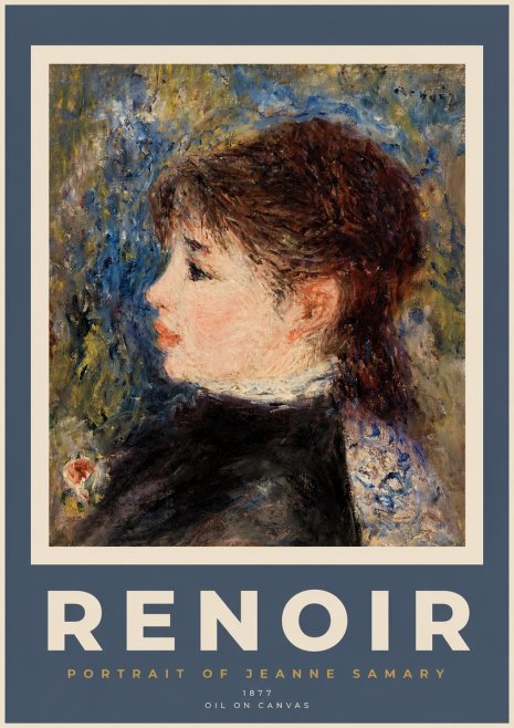Renoir Portrait of a Young Woman No2 - Poster
