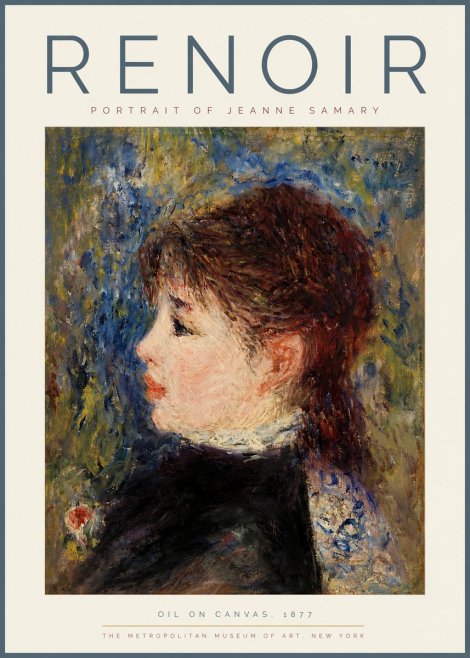 Renoir Portrait of a Young Woman No3 - Poster