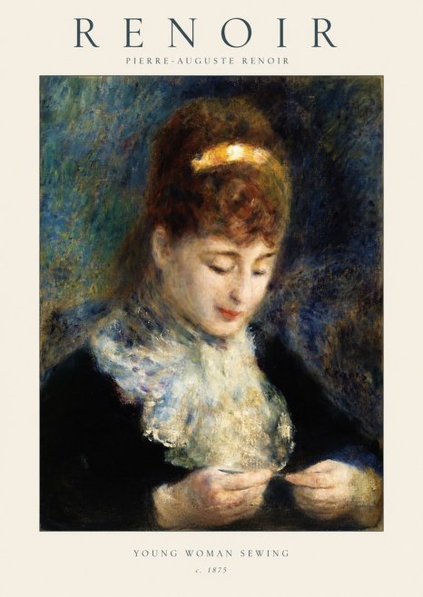 Renoir Young Woman Sewing II No1 - Poster