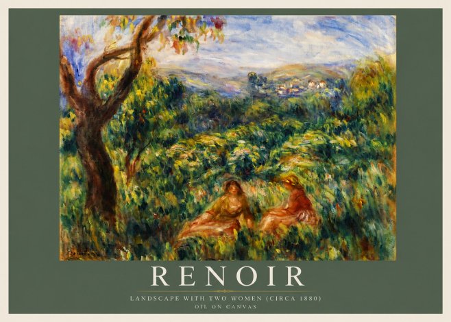 Renoir Landscape with Two Women (Circa 1880) No2 - Poster
