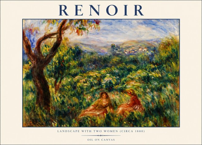 Renoir Landscape with Two Women (Circa 1880) No3 - Poster