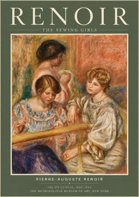 Renoir The Sewing Girls No5 - Poster