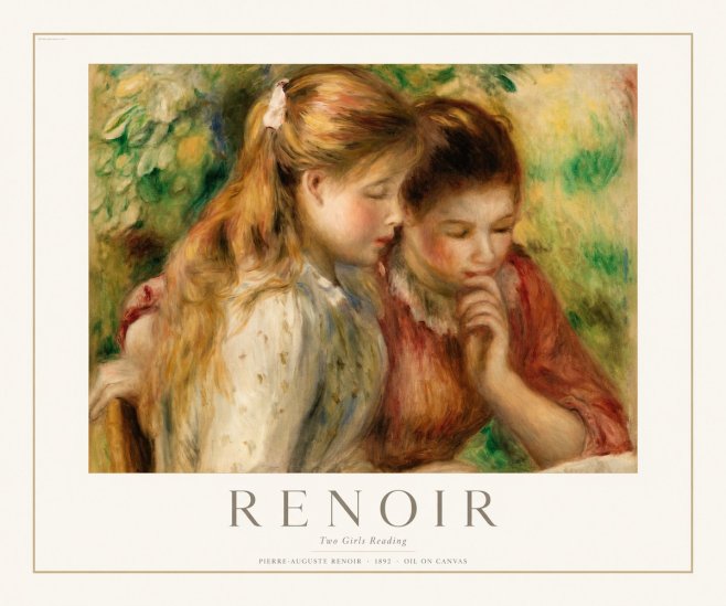 Renoir Two Girls Reading No1 - Poster