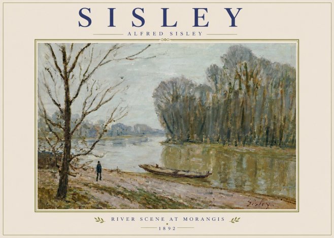 Sisley River Scene at Morangis No5 - Poster