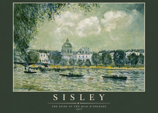Sisley The Seine at the Quai D'orléans No3 - Poster