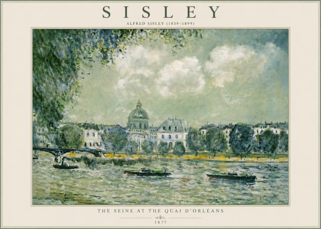 Sisley The Seine at the Quai D'orléans No5 - Poster