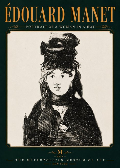 Édouard Manet Portrait of a Woman in a Hat No6 - Poster