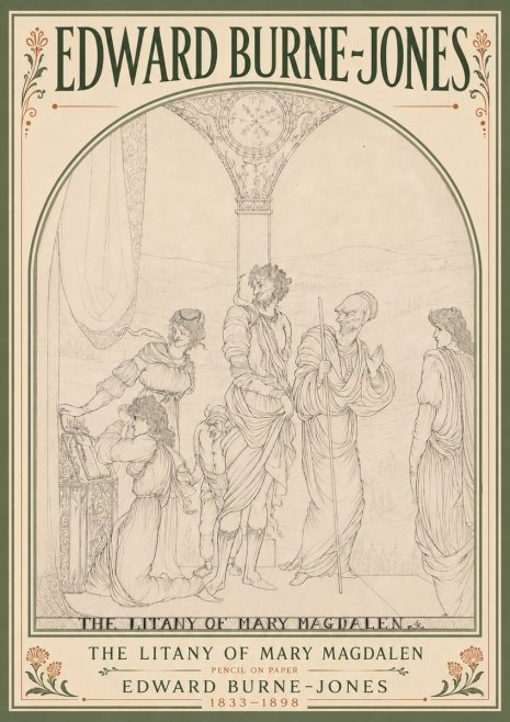 Edward Burne-Jones The Litany of Mary Magdalen No6 - Poster
