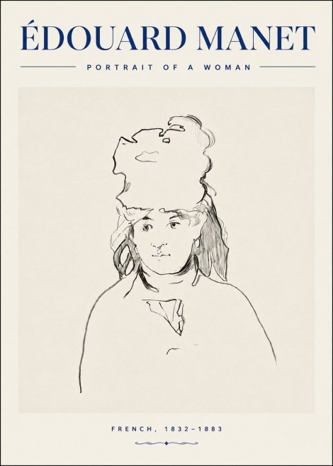 Édouard Manet Portrait of a Woman No4 - Poster