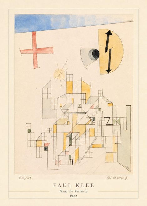Paul Klee Haus Der Firma Z No4 - Poster