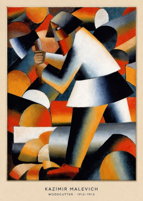 Kazimir Malevich Woodcutter No6 - Poster