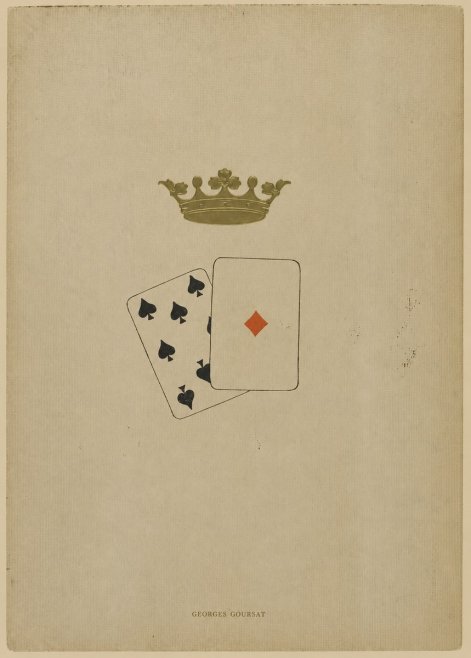 Georges Goursat Crown and Playing Cards No6 - Poster