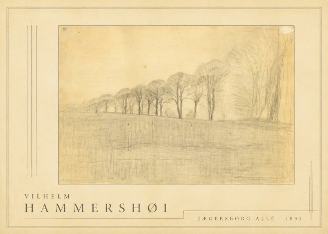 Vilhelm Hammershøi Jægersborg Allé No6 - Poster