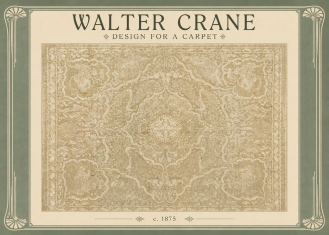 Walter Crane Design for a Carpet No4 - Poster