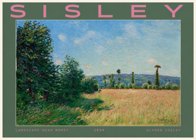 Sisley Landscape Near Moret, 1884 No2 - Poster