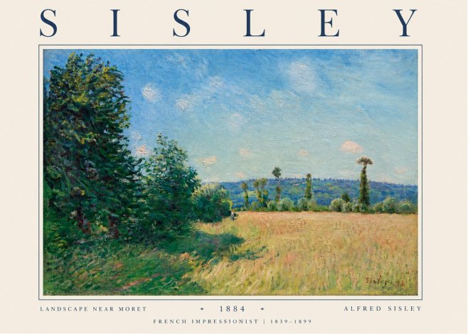 Sisley Landscape Near Moret, 1884 No4 - Poster
