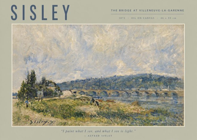 Sisley The Bridge at Villeneuve-la-garenne II No4 - Poster
