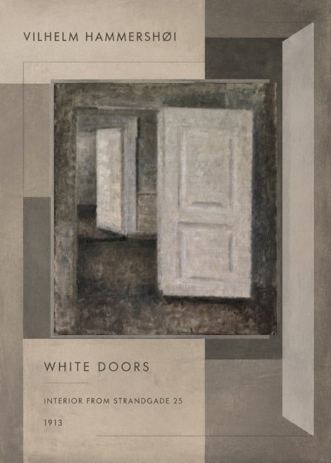 Vilhelm Hammershøi White Doors No4 - Poster