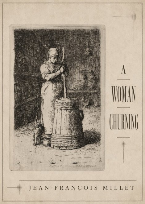 Jean-François Millet A Woman Churning No3 - Poster