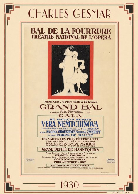 Charles Gesmar Bal De La Fourrure Théâtre National De L'opéra No6 - Poster