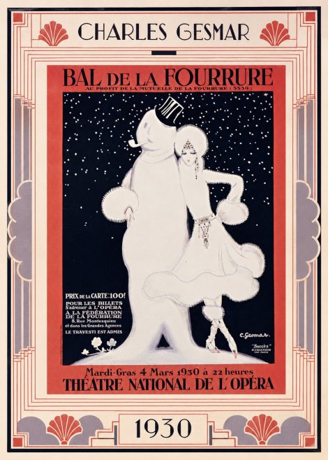 Charles Gesmar Bal De La Fourrure II No1 - Poster