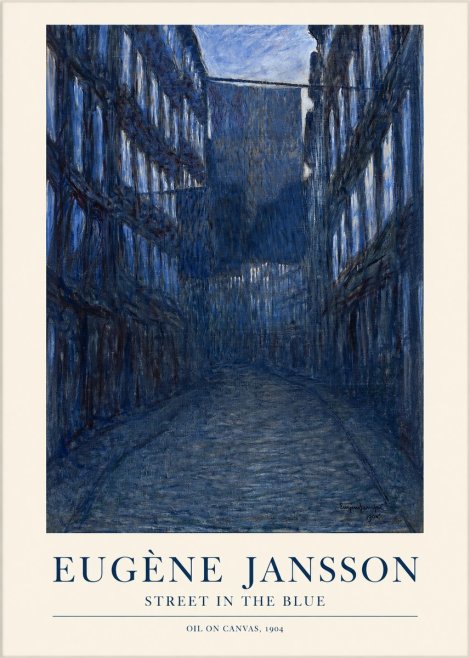 Eugène Jansson Street in the Blue No1 - Poster