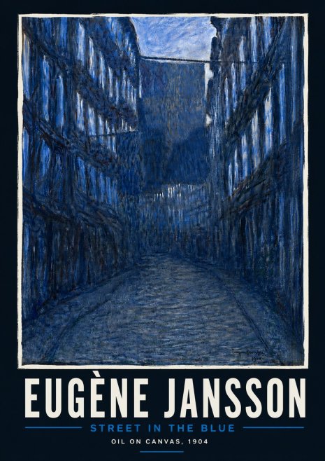 Eugène Jansson Street in the Blue No4 - Poster