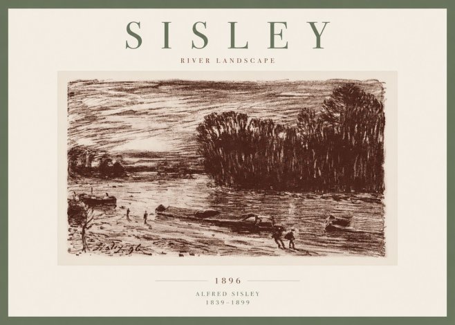 Sisley River Landscape No2 - Poster