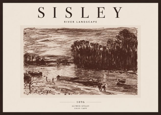 Sisley River Landscape No3 - Poster