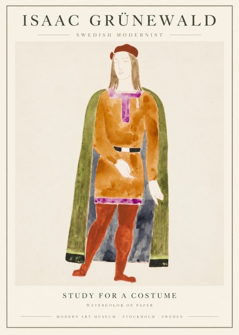 Isaac Grünewald Study for a Costume Design No2 - Poster