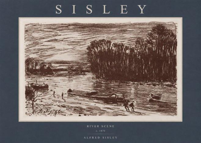 Sisley River Scene No2 - Poster