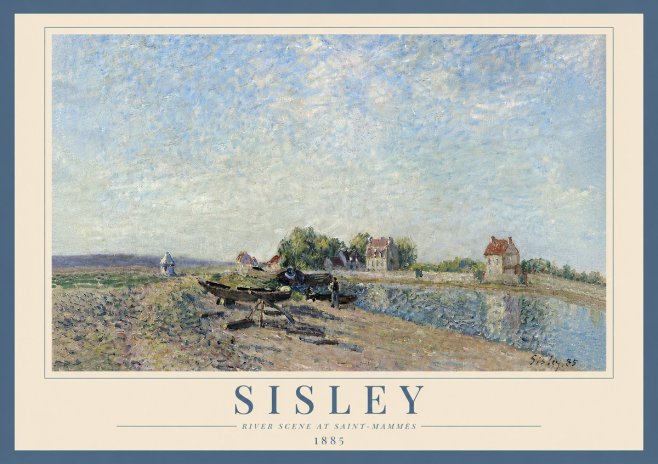 Sisley River Scene at Saint-mammès No3 - Poster