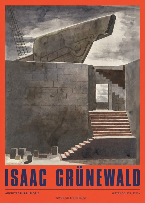 Isaac Grünewald Architectural Motif II No2 - Poster