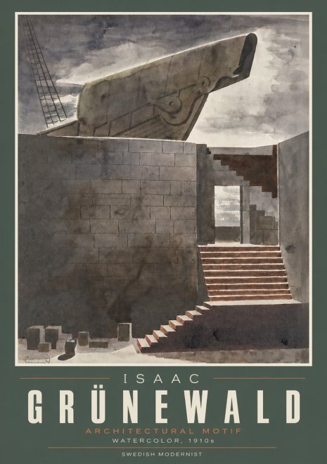 Isaac Grünewald Architectural Motif II No3 - Poster