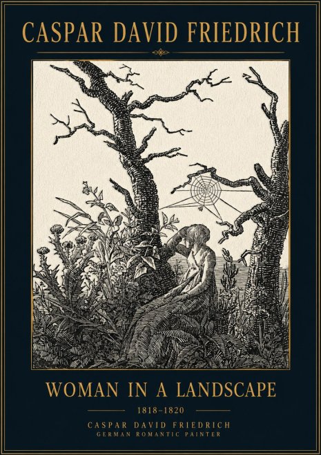 Caspar David Friedrich Woman in a Landscape No4 - Poster