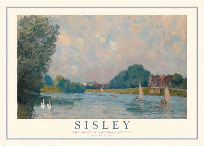 Sisley The River – Afternoon, 1877 No2 - Poster