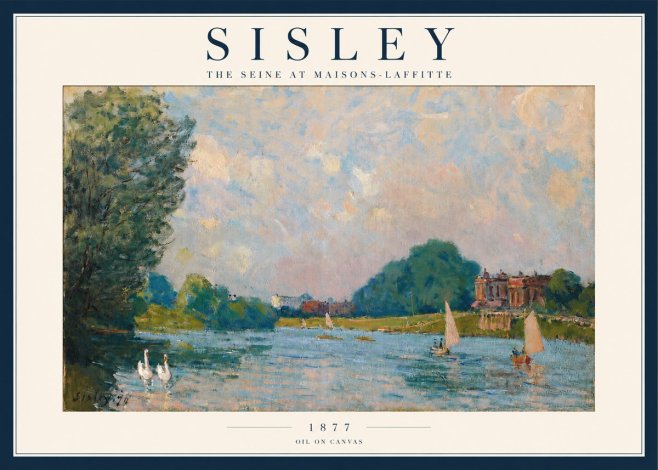 Sisley The River – Afternoon, 1877 No3 - Poster