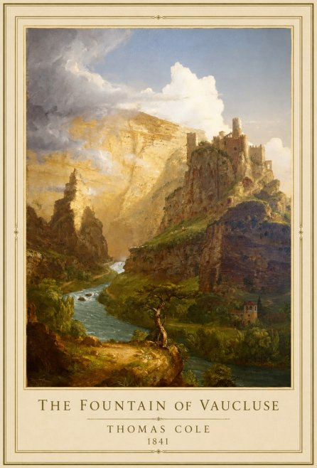 Thomas Cole The Fountain of Vaucluse I No1 - Poster