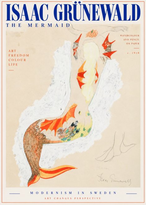Isaac Grünewald The Mermaid No4 - Poster