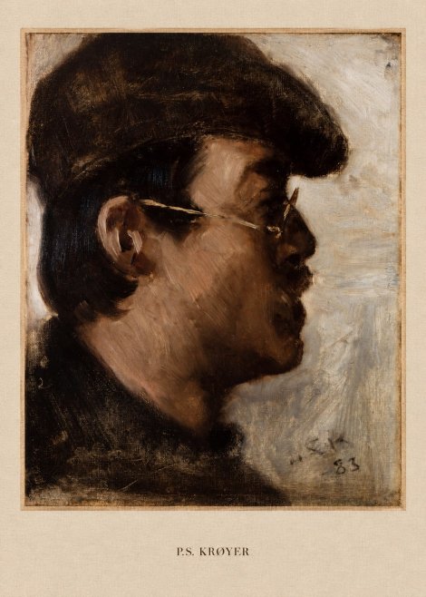 P.S. Krøyer Self-portrait with a Cap No5 - Poster