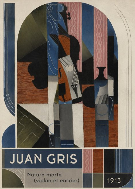 Juan Gris Nature Morte (Violon Et Encrier) No6 - Poster