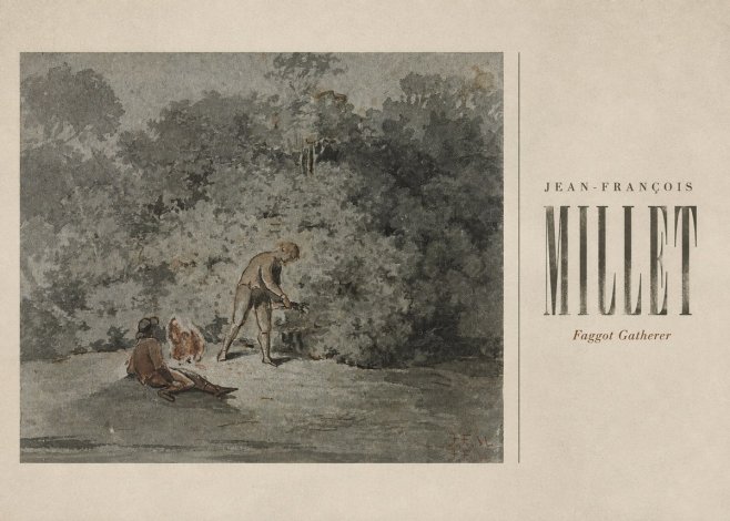 Jean-François Millet Faggot Gatherer No5 - Poster