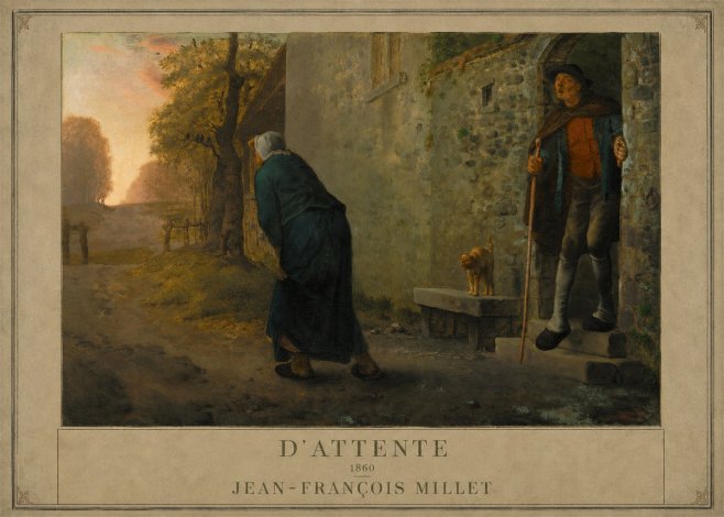 Jean-François Millet D'attente No1 - Poster