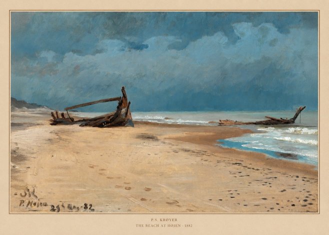 P.S. Krøyer The Beach at Højen No6 - Poster