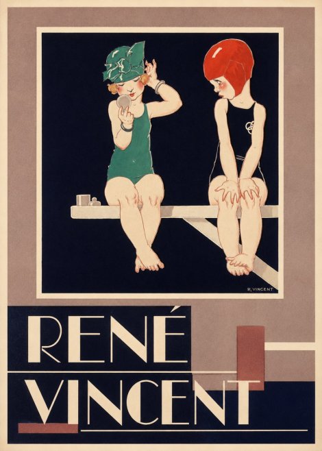 René Vincent At the Poolside No3 - Poster