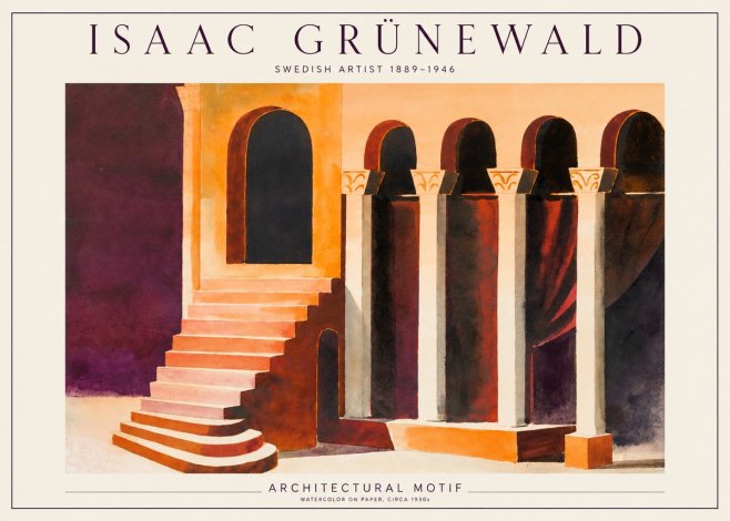 Isaac Grünewald Architectural Motif III No1 - Poster