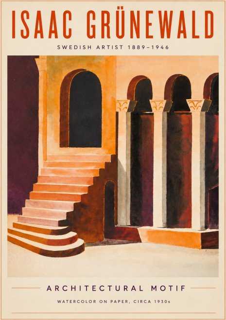 Isaac Grünewald Architectural Motif III No3 - Poster