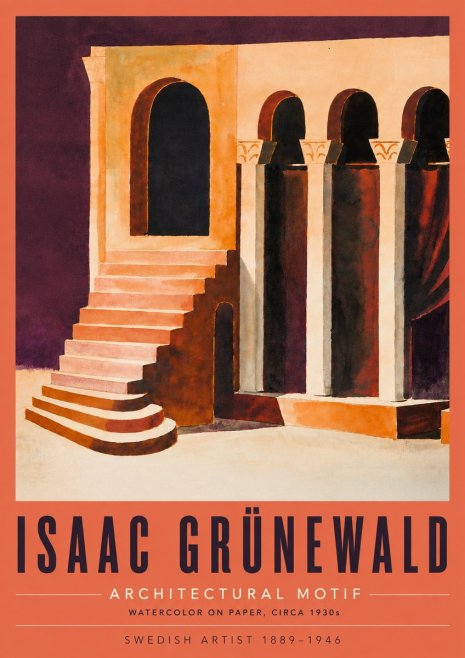 Isaac Grünewald Architectural Motif III No5 - Poster