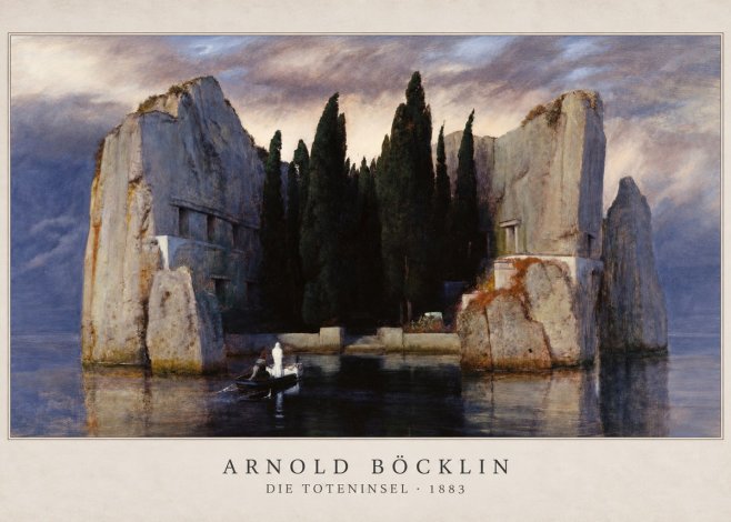 Arnold Böcklin Die Toteninsel V No2 - Poster