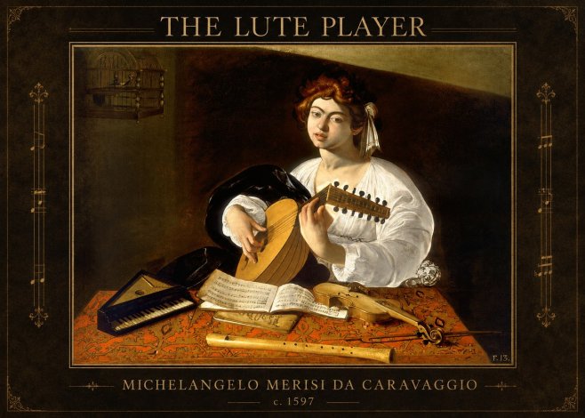 Michelangelo Merisi da Caravaggio The Lute Player No4 - Poster